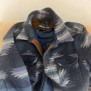 Jacks New York Blue Patterned Wool-Blend Jacket